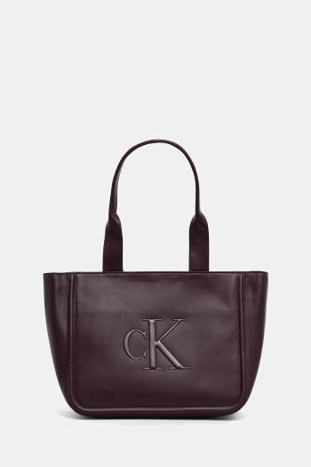 Kabelka Calvin Klein hnedá farba, LV04F3218G