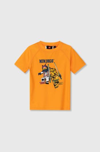 Detské plavkové tričko Lego oranžová farba