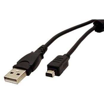 OEM USB 2.0 kábel A – mini USB OLYMPUS 12pin, 2 m, čierny (CCGP60802BK20)