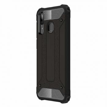 MG Hybrid Armor plastové púzdro pre Samsung Galaxy A30, čierne