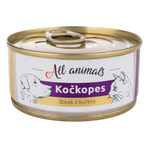 ALL ANIMALS Kočkopes konzerva steak z kurčaťa 100 g