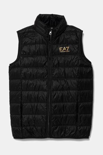 Detská páperová vesta EA7 Emporio Armani čierna farba, 7B000034 AF12477