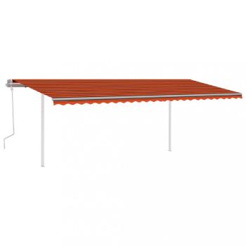 Ručne zaťahovacia markíza so stĺpikmi 600x300 cm Dekorhome