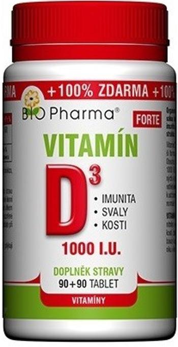 BIO PHARMA Vitamín D3 FORTE 180 tabliet