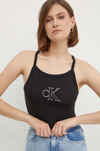 Top Calvin Klein Jeans dámsky, čierna farba, J20J223623