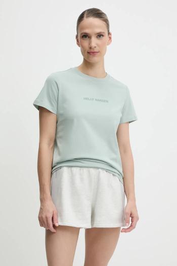 Bavlnené tričko Helly Hansen CORE dámske, zelená farba, 54591