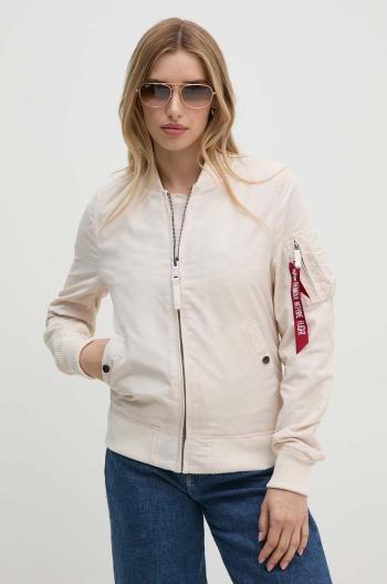 Bunda Alpha Industries MA-1 TT Wmn 141041 578 dámsky, béžová farba, prechodná