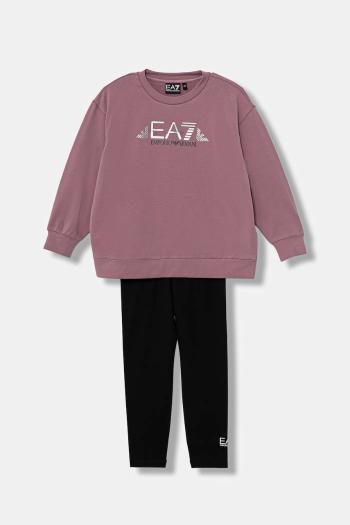 Detská tepláková súprava EA7 Emporio Armani ružová farba, 7G000167 AF15583