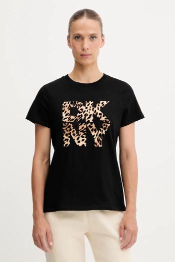 Bavlnené tričko Dkny dámske, čierna farba, DP5T1364