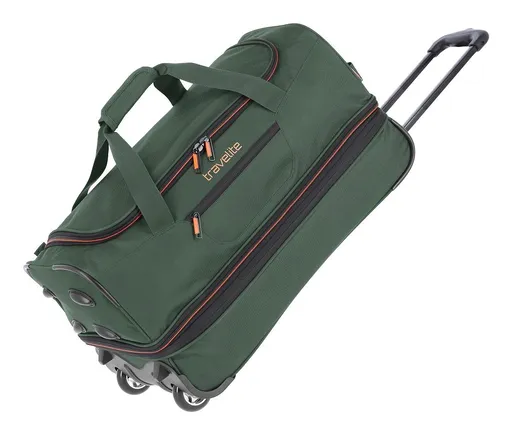Cestovná taška na kolieskach Travelite Basics Wheeled duffle S Dark green