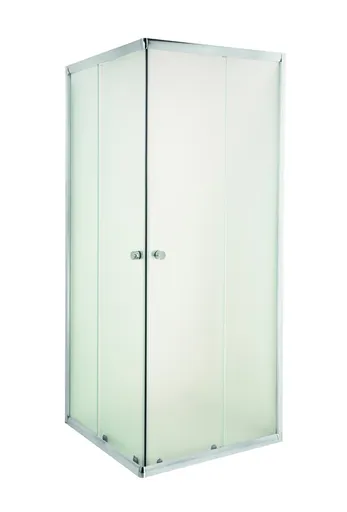 INVENA - Sprchovací kút štvorec PARLA, profil: chróm, sklo frosted 90x90 AK-48-191-O