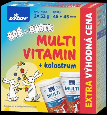 VITAR Multivitamin + kolostrum Bob a Bobek DUOPACK 2 x 45 tabliet