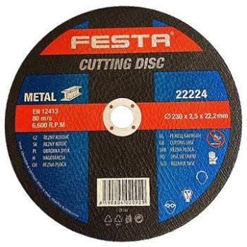 Kotouč na kov řezný O 230 x 2.5 x 22,2 mm, FESTA (122224)