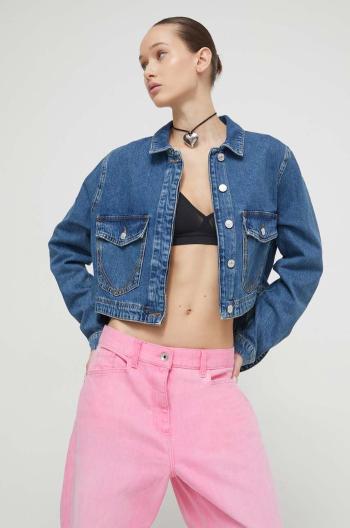 Rifľová bunda Moschino Jeans dámska, prechodná