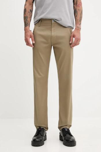 Nohavice G-Star Raw zelená farba, rovný strih, D26400-C105