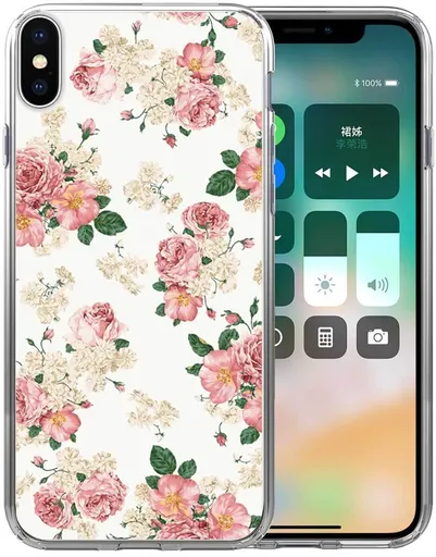 PROTEMIO MY ART Ochranný kryt Apple iPhone XS Max PINK ROSES (016)