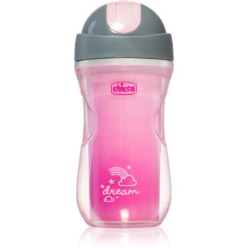 Chicco Sport Pink termohrnček s rúrkou 14m+ 266 ml