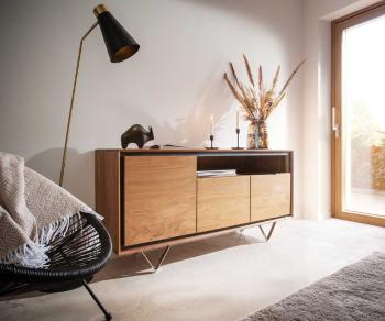 Komoda Stonegrace 145 cm akácia prírodná 3 dvierka 1 priehradka