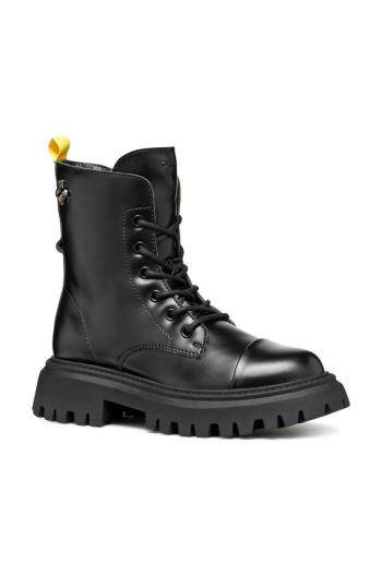 Detské workery Geox MAQUINNENS čierna farba, J46M6B.000CN