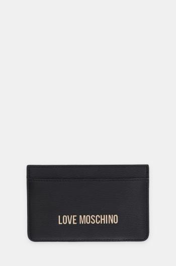 Puzdro na karty Love Moschino čierna farba, JC5640PP0LLD0