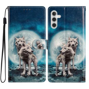 ART Peňaženkový kryt pre Samsung Galaxy A35 5G WOLVES