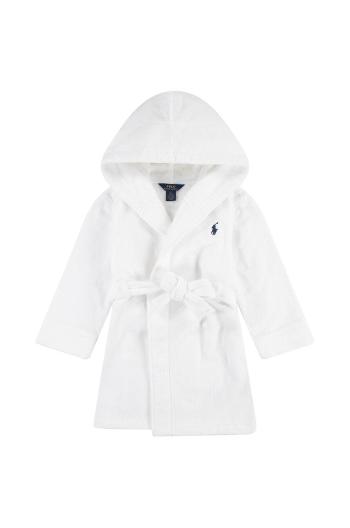 Detský bavlnený župan Polo Ralph Lauren biela farba, 8P0188