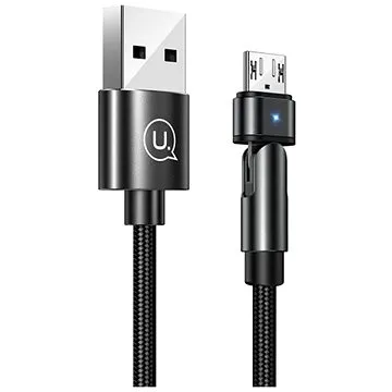 USAMS US-SJ478  U60 Micro Rotatable Charging Cable 1 m black (SJ478USB01)