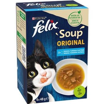 Felix Soup Lahodný výber z rýb s treskou, tuniakom a platesou 6× 48 g (8445290290700)