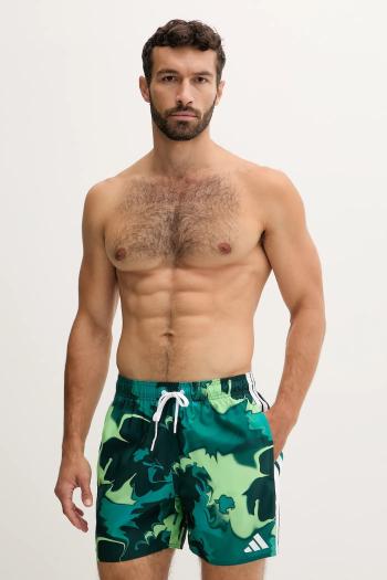 Plavkové šortky adidas Tie Dye zelená farba, JX5042