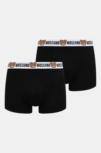 Boxerky Moschino Underwear 2-pak pánske, čierna farba, 13874402