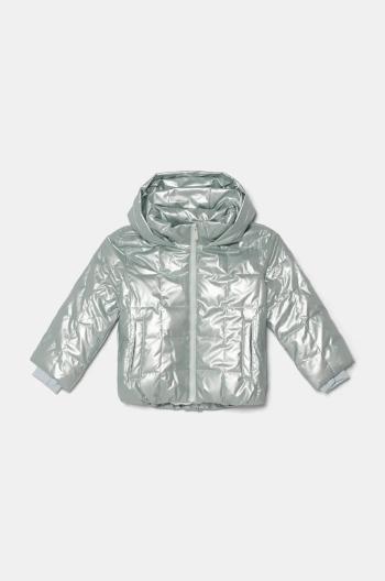 Detská bunda Abercrombie & Fitch tyrkysová farba, KI244-4013