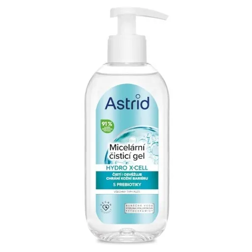 ASTRID Hydro X-Cell Micelárny čistiaci gél pre všetky typy pleti 200 ml