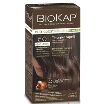 BIOKAP Delicato Rapid Farba na vlasy – 5.0 Gaštanová svetlá prírodná 135 ml (8030243015266)