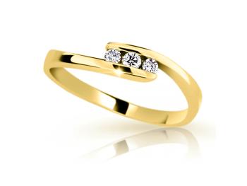 Cutie Jewellery Nežný prsteň zo žltého zlata so zirkónom Z6869-2072-10-X-1 52 mm