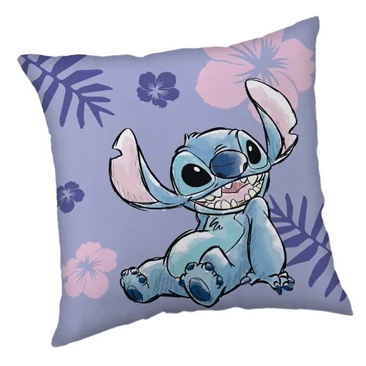 Jerry Fabrics Detský vankúšik s potlačou - Lilo a Stitch - fialová | 40 x 40 cm