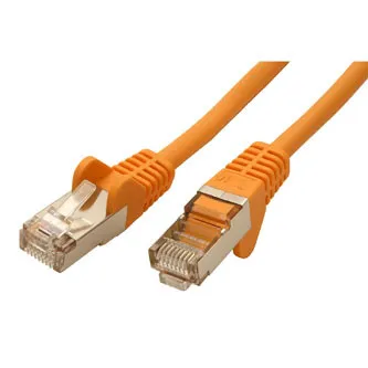 Síťový LAN kábel FTP patchcord, Cat.5e, RJ45 samec - RJ45 samec, 7.5 m, tienený, žltý, economy, DOPREDAJ