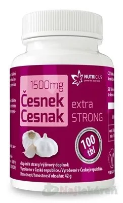 Nutricius Česnek extra strong 1500 mg 100 tabliet