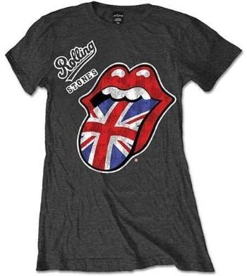 The Rolling Stones Tričko Vintage British Tongue Womens Charcoal Grey M