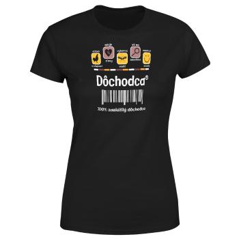 Tričko Dôchodca 100% (Veľkosť: S, Typ: pre ženy, Farba tričká: Čierna)