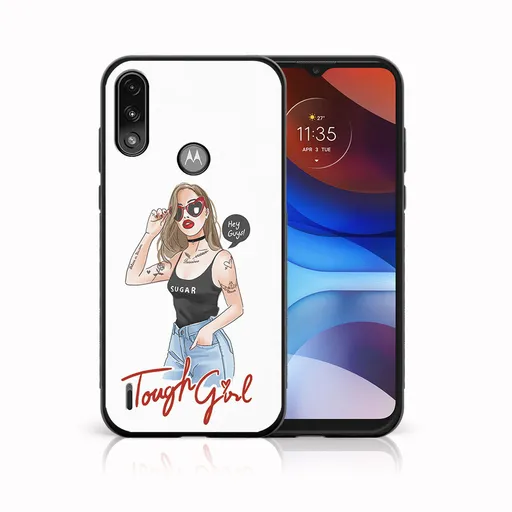 MY ART Silikónový obal Motorola Moto Motorola Moto E7 Power / E7i Power TOUGH GIRL (131)