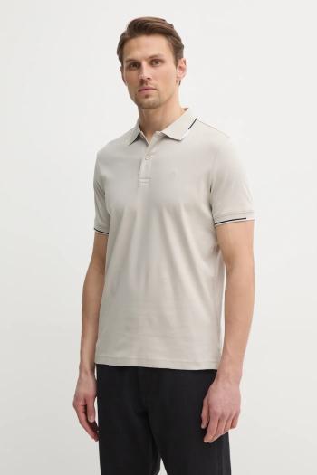 Bavlnené polo tričko Calvin Klein šedá farba, jednofarebné, K10K114130