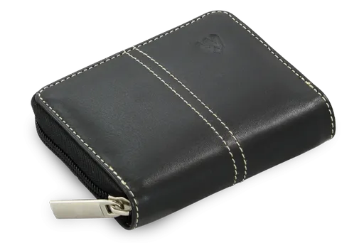 Čierny kožený zásobník na kreditné karty a vizitky 514-6776-60