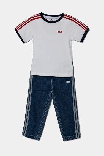 Detská bavlnená súprava adidas Originals biela farba, JC7863