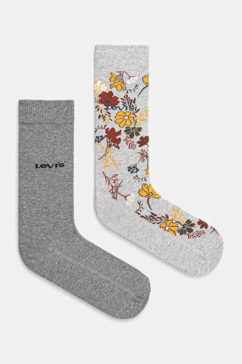Ponožky Levi's 2-pak šedá farba, 37157-1207