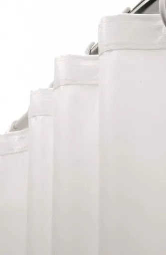 DEANTE - Ľahnený biela - Sprchový záves, univerzálny, 180 cm - 12 ok NIL_AZ18