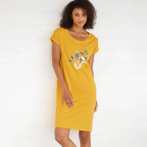 Súprava 2 krátkych nočných košieľ s potlačou citrónov