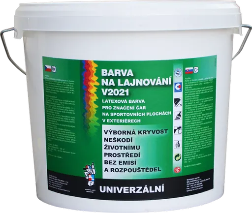 V2021 Latexová farba pre značenie čiar biela 10 kg