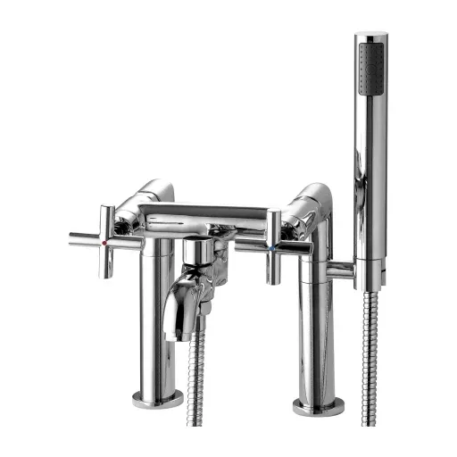 OMNIRES - MODERN vaňa batéria dvojotvorová s dvojdielnym sprchovacím setom, chróm lesklý C304-HCR