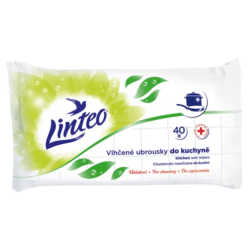 LINTEO Vlhčené upratovacie obrúsky do kuchyne 40 ks