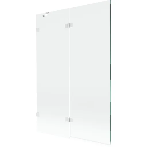 MEXEN/S - Lunar vaňová zástena 2-krídlová ľavá 120 x 150, transparent, biela 897-120-100-20-00-L